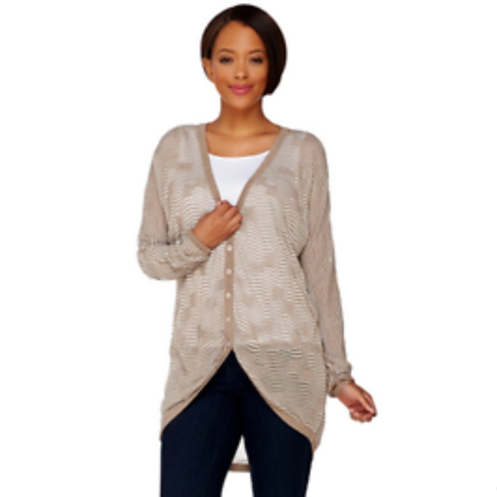H By Halston Long Sleeve Cardigan